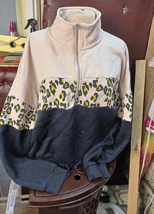 Кофта леопард принт тепла