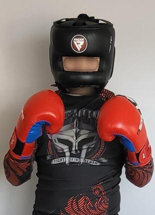 Кожаные боксерские перчатки для бокса bsafe 12 унций7 фото