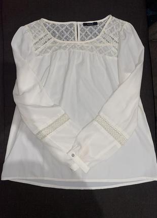 Белая блуза рубашка vila1 фото