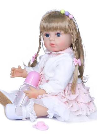 Кукла reborn кукла реборн большая 55см реалистичная винил-селиконовая