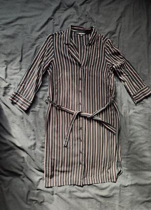 Платье-рубашка с поясом1 фото