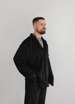Чоловіча велюрова піжама домашній костюм3 фото