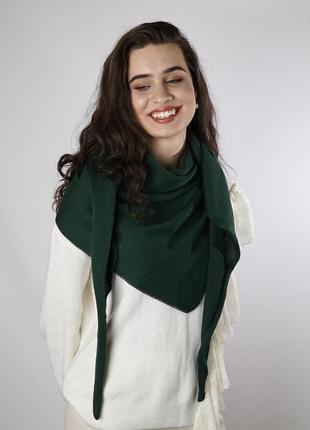 Бактус шарф-платок косинка, зеленый2 фото