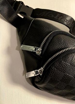 Мужская сумка на пояс из натуральной кожи, бананка кожаная украинская сумка слинг...