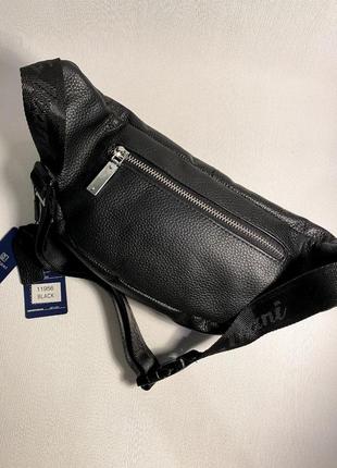 Мужская сумка на пояс из натуральной кожи, бананка кожаная украинская сумка слинг...