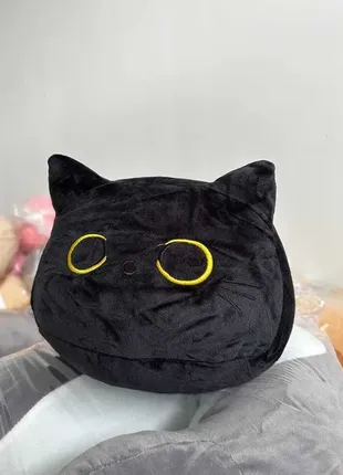 Хіт продажу! м'яка іграшка "кіт-подушка" 55 см ( чорний )2 фото