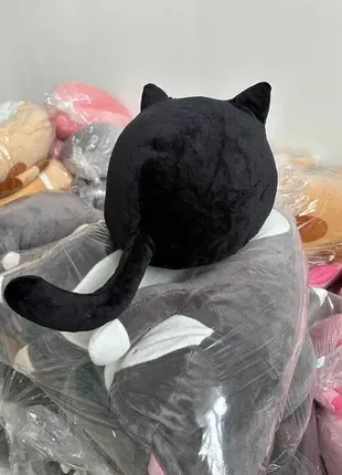 Хіт продажу! м'яка іграшка "кіт-подушка" 55 см ( чорний )3 фото