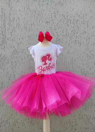 Костюм барбі колір фукція, вбрання дитяче barbie, костю barbie