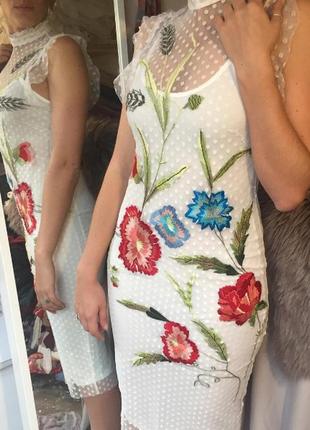 Распродажа платье hope &amp; ivy меди asos с вышивкой9 фото