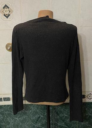Черная кофта женская с вырезом свитер женский стильный3 фото