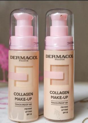 Dermacol тональный крем омолаживающий с коллагеном spf-10 make-up 16h collagen No1 20 мл pale