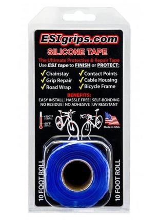 Силиконовая лента esi silicon tape 10' (3,05м) roll blue, синяя1 фото