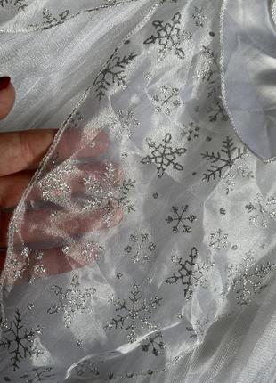Карнавальный костюм платье снежинка 7 8 лет7 фото
