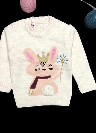 Джемпер "зайченя", акрил тм "papipapi" (92-98 см) (реглани, світшоти, туніки)