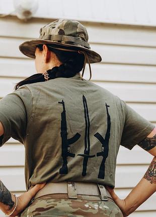 Футболка олива da vincis wolves