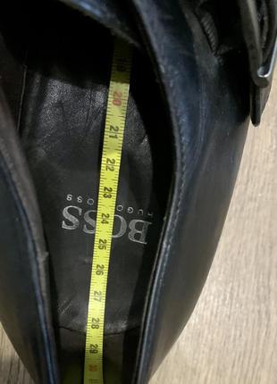 Классика неподвластная времени - кожаные туфли на пряжке hugo boss (италия) оригинал  hugo boss6 фото