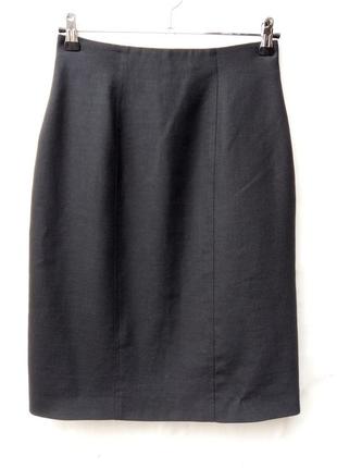 Базовая стильная черная 💃🏻🖤🔥 льняная юбка карандаш миди, шолк.1 фото