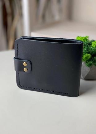 Мужской черный кошелек бумажник для карт купюр classic 2.0 black capri2 фото