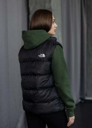 Жилетка женская осенняя весенняя the north face до 0°с черная | безрукавка демисезонная норт фейс3 фото