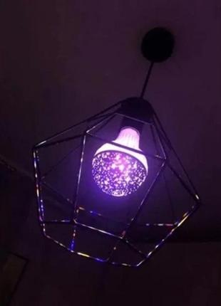 Лампа проєктор зоряного неба на патрон e27 star master bulb601-hx 6вт, нічник, 3 кольори світіння, 220 в8 фото