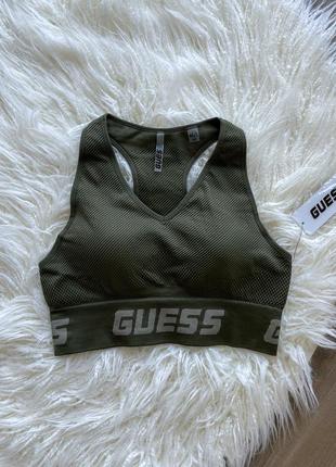 Оригінальний спортивний топ із вставками guess