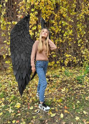 Костюм  ангела с черными крыльями для косплея victoria secret  вечеринка ручная работа
