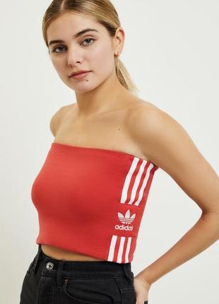 Майка з колекції adidas originals червоний топ спортивний2 фото