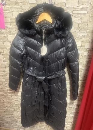 Пальто жіноче  довге зимове   італія2 фото