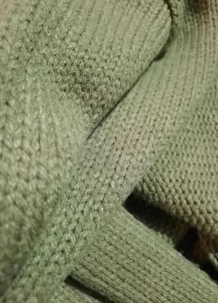 Вязаный свитер, джемпер пуловер на запах асимметрия5 фото