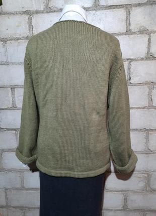 Вязаный свитер, джемпер пуловер на запах асимметрия7 фото