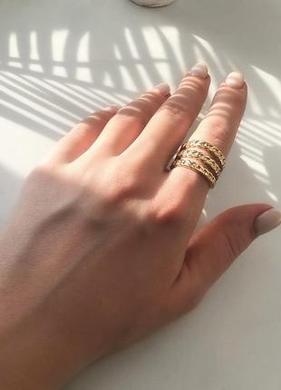 Массивное кольцо из медицинского золота4 фото