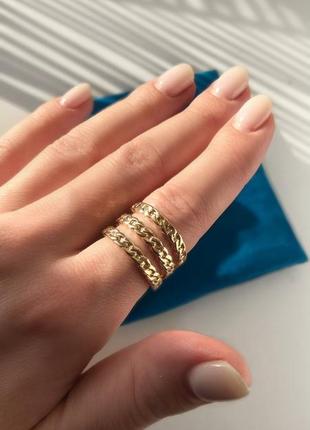 Массивное кольцо из медицинского золота3 фото