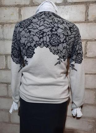 Кашемир джемпер пуловер принт 6