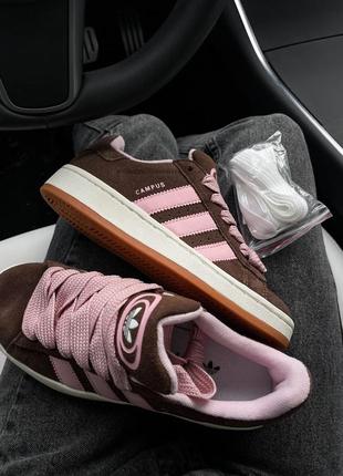 Adidas campus 00s brown pink1 фото