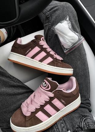 Adidas campus 00s brown pink4 фото