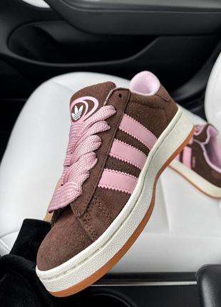 Adidas campus 00s brown pink3 фото