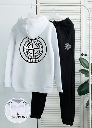 ❄️ зимний спортивный костюм на флисе stone island