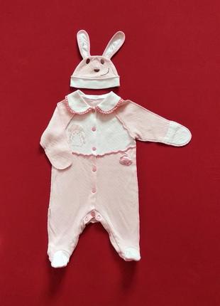 Нарядный человечек для маленького зайчика на 3-6 мес