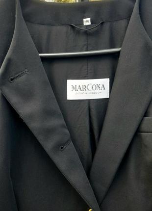 Marcona / стильний чорний піджак з вовною design exclusiv 50-52 розмір4 фото