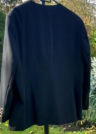 Marcona / стильний чорний піджак з вовною design exclusiv 50-52 розмір7 фото