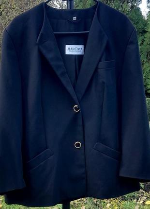 Marcona / стильний чорний піджак з вовною design exclusiv 50-52 розмір2 фото