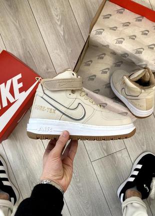 Nike air force 1 gore-tex beige1 фото