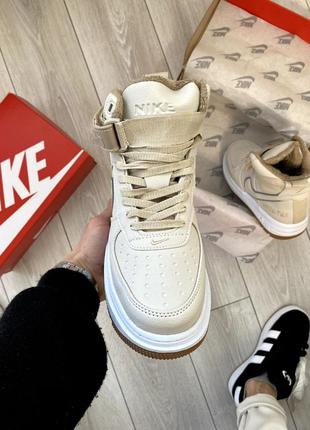 Nike air force 1 gore-tex beige6 фото