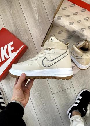 Nike air force 1 gore-tex beige3 фото