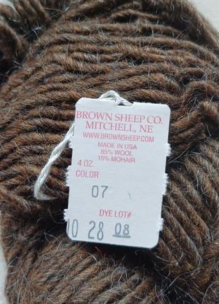 Пряжа для вязки brown sheep co.