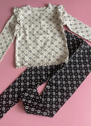 Костюм леггинсы и лонгслив