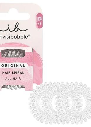Резинка-браслет для волосся invisibobble original crystal clear (нове пакування)