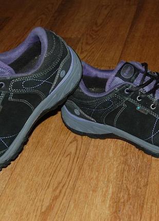 Кожаные трекинговые кроссовки полу ботинки на мембране 40 р hi-tec waterproof1 фото