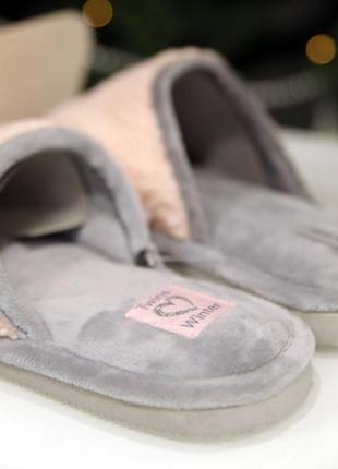 Домашні тапочки twins slippers сірі рожеві 584779