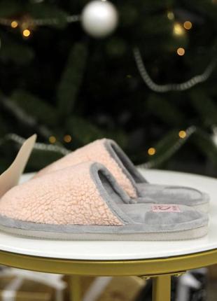 Домашні тапочки twins slippers сірі рожеві 584779
